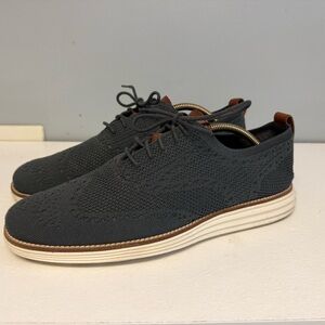 Cole Haan Mens Size 11 M Original Grand C27961 OS Wingtip Oxford Shoes Gray Knit